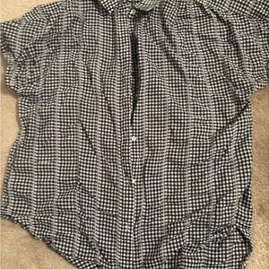 Cloth & Stone Monochrome Checkered Button-Down Shirt